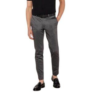 Karl Lagerfeld dark grey and black plaid slim leg pants size 10